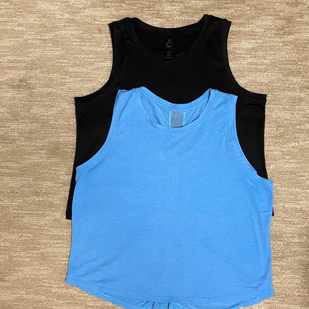 RBX Blue and Black Fitness Women's Tops
